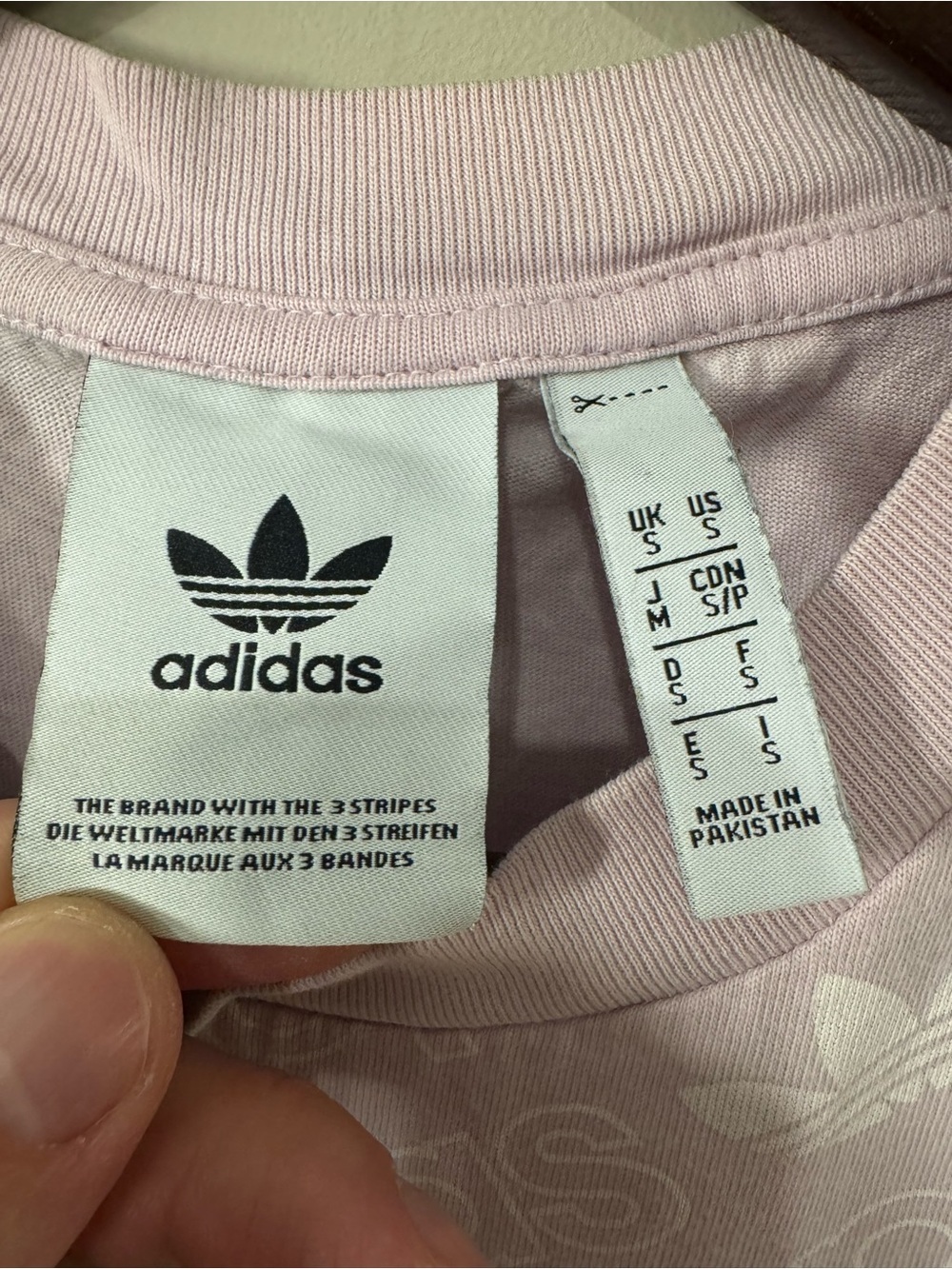 Adidas Originals All Over Trefoil Logo Tee Women’s Small Pink Graphic T-Shirt - Picture 4 of 7